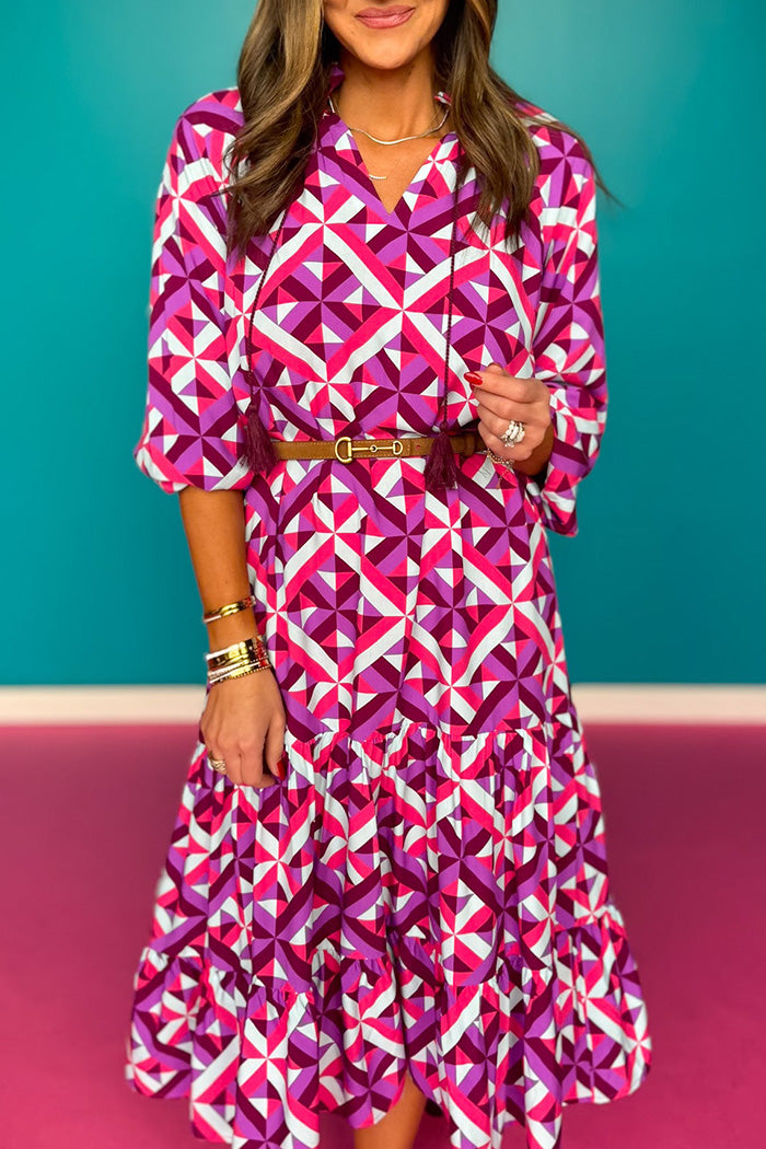 Ruffle Hem Floral Maxi Dress