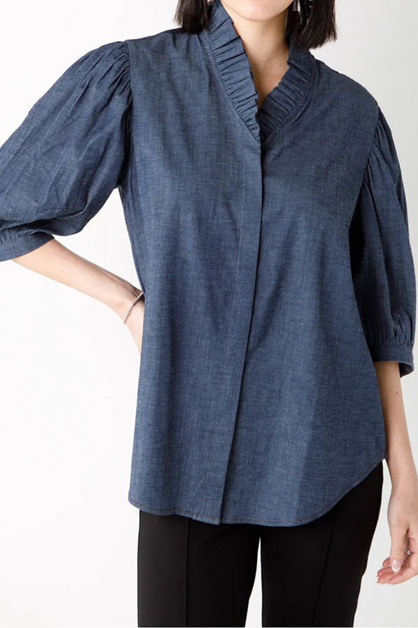 Casual Stretch Denim Top