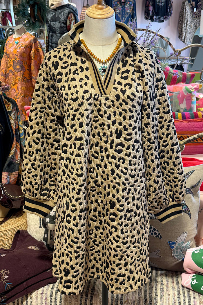 Leopard Print Pocket Dress