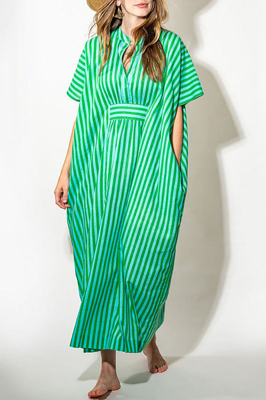 Casual Stripe Pocket Dress