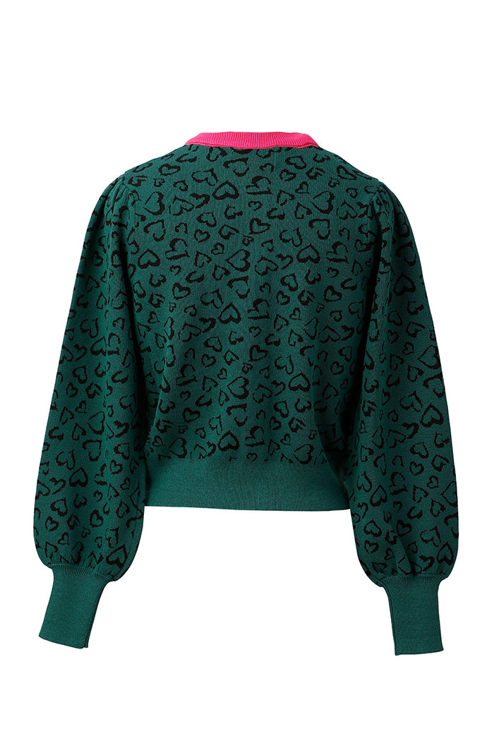 Casual Heart Shaped Pattern Sweater