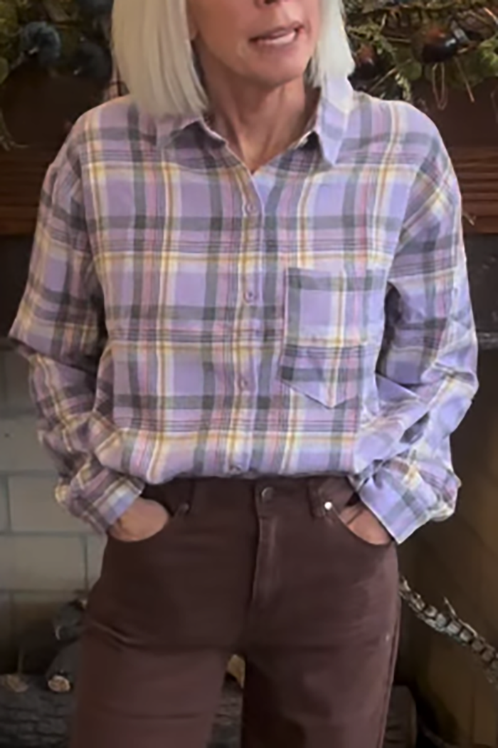 Casual Checkered Pocket Dress