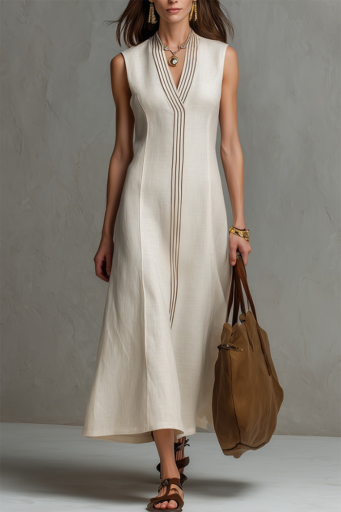 Casual Sleeveless Midi Dress