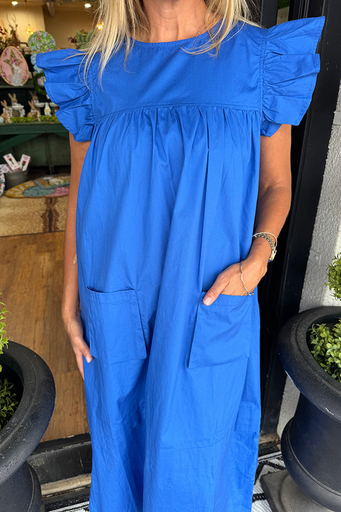 Flutter Sleeve Pocket Dress