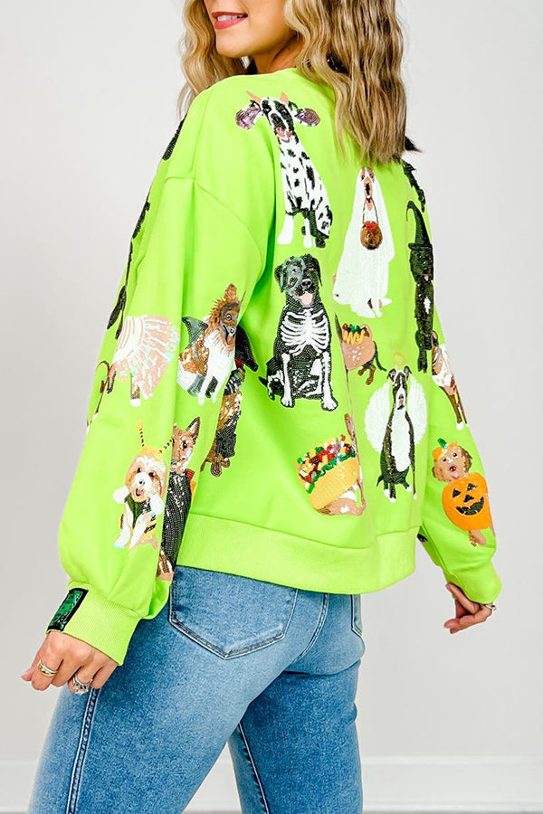 Casual Halloween Dogs Sweatshirt