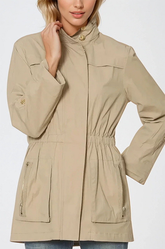 Zipper Golden Button Jacket