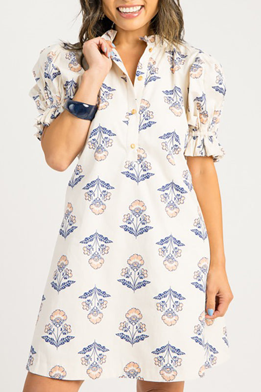 Vintage Floral Tie Back Dress