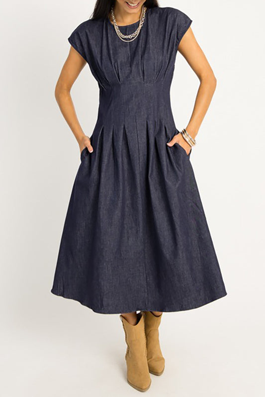 Casual Pocket Denim Dress