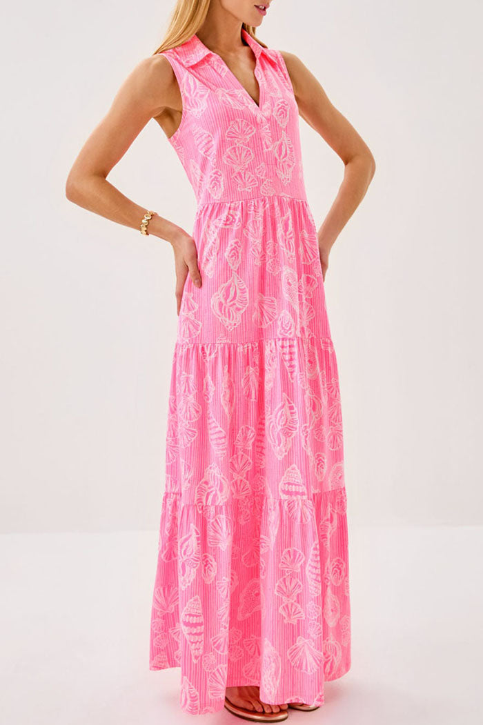 Shell Print Sleeveless Dress