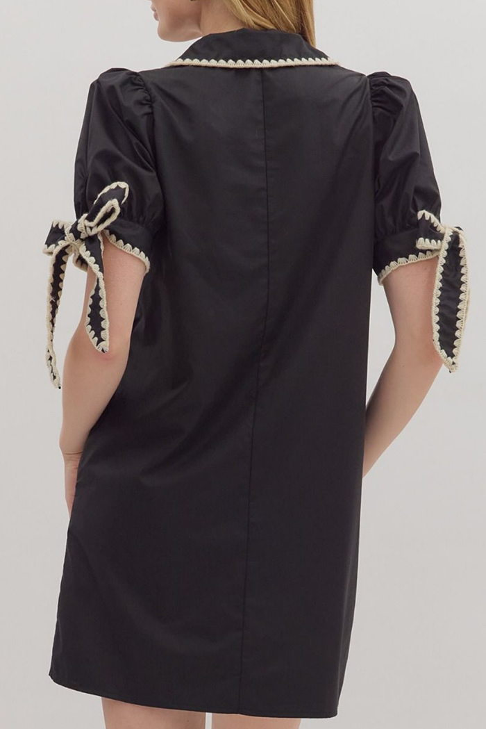 Casual Bow Sleeve Dress