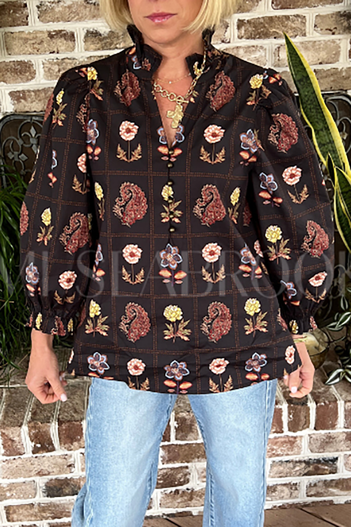 Casual Floral Pattern Top