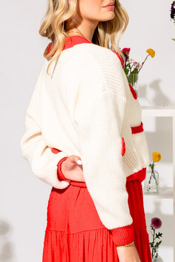 Casual Strawberry Dreams Cardigan