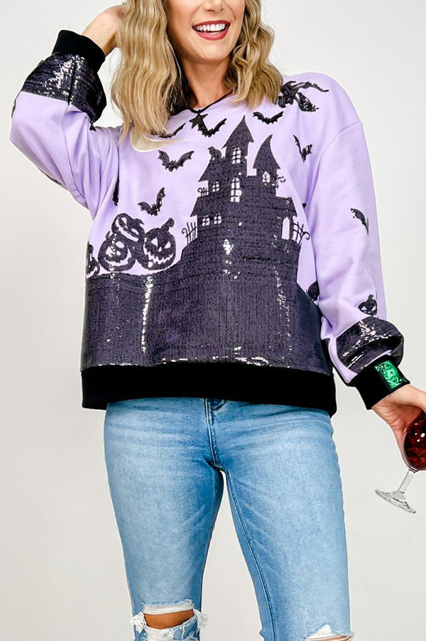 Casual Halloween House Sweatshirt