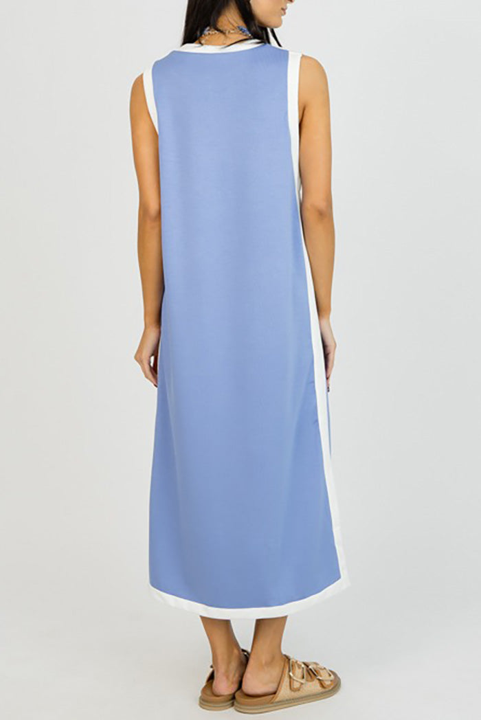 Sleek Stripe Knit Midi Dress