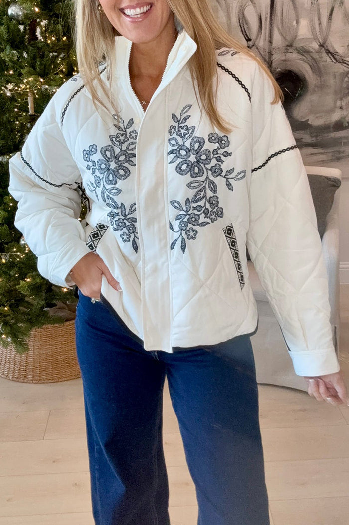 Casual Quilted Pocket Jacket