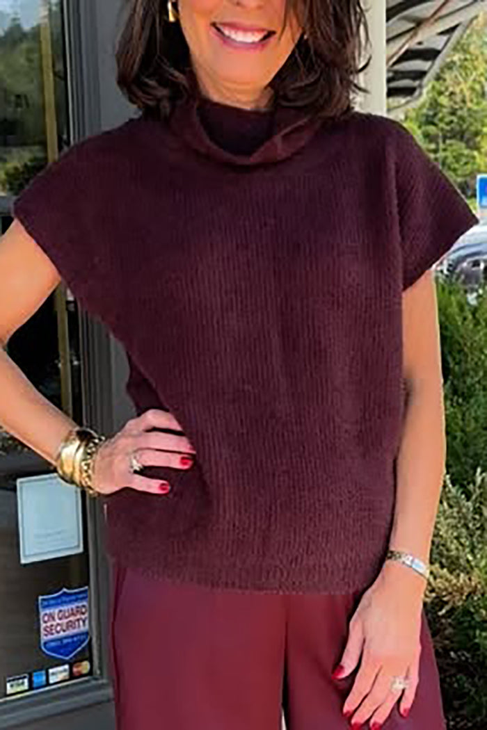 Casual Cap Sleeve Sweater