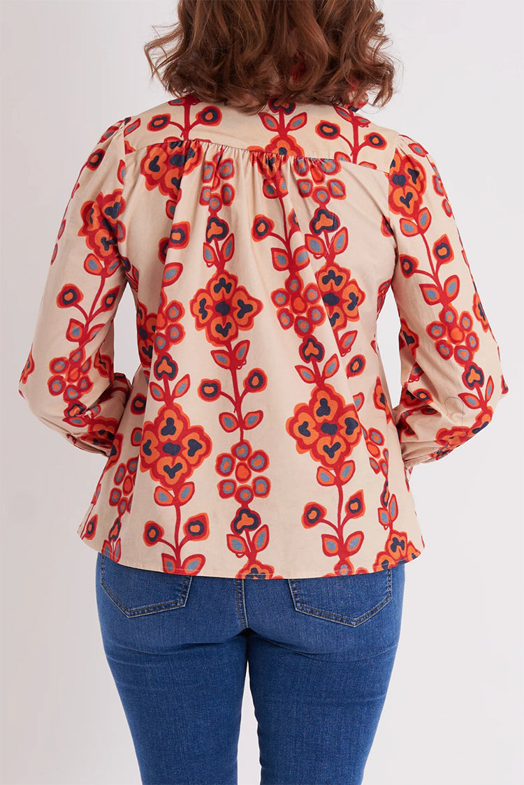 Flattering V-Neck Blouse