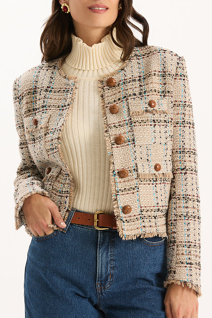 Casual Fringed Detail Jacket