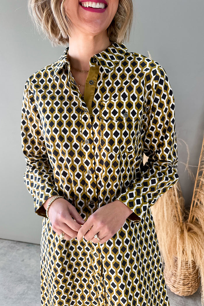 Casual Geometric Pattern Dress