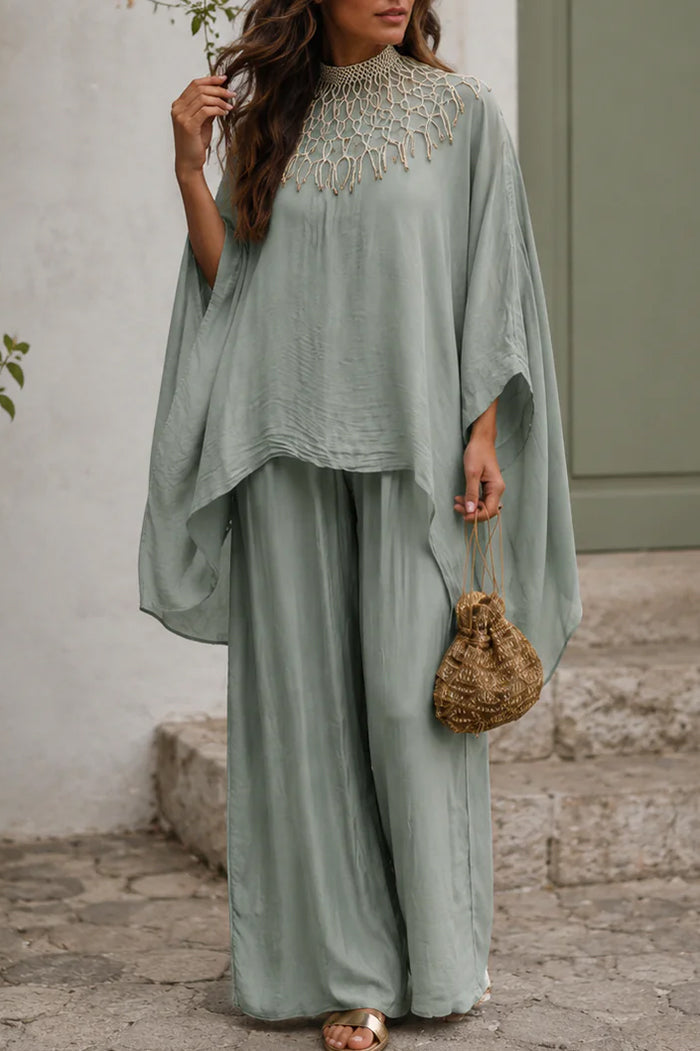 Batwing Sleeve Top & Pants Set
