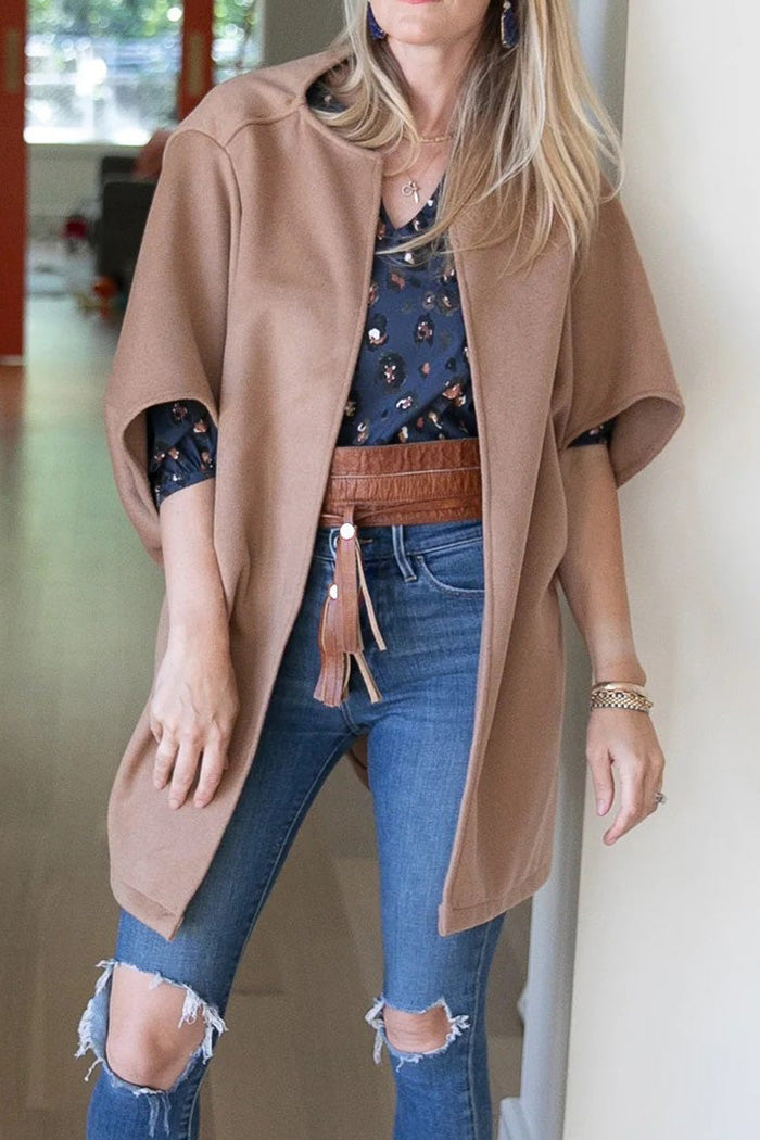 Oversized Batwing Sleeve Hunting Cape