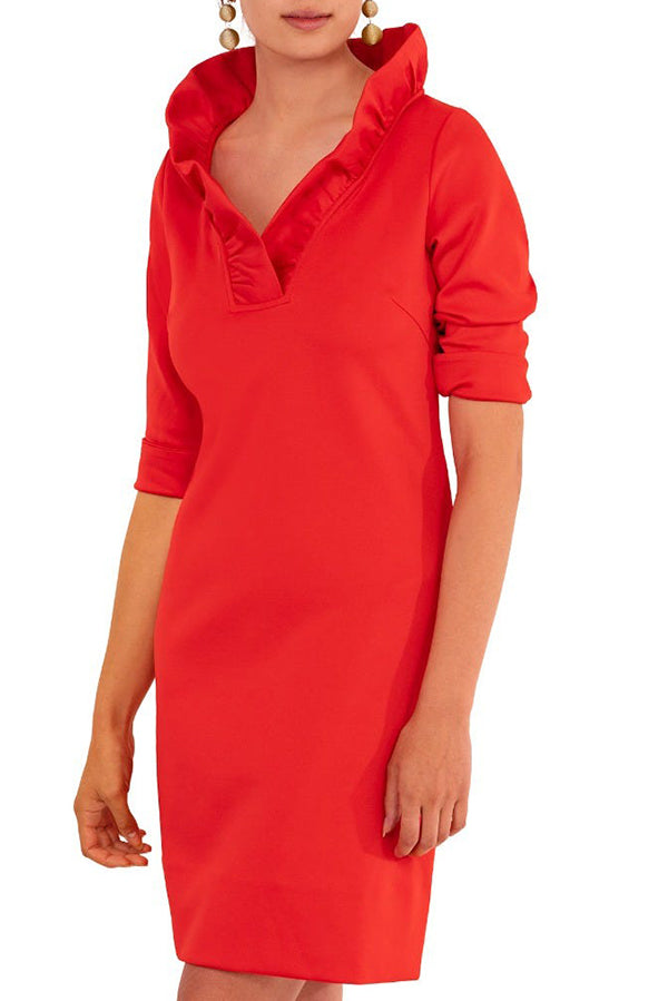 Casual Ruffles Collar Dress