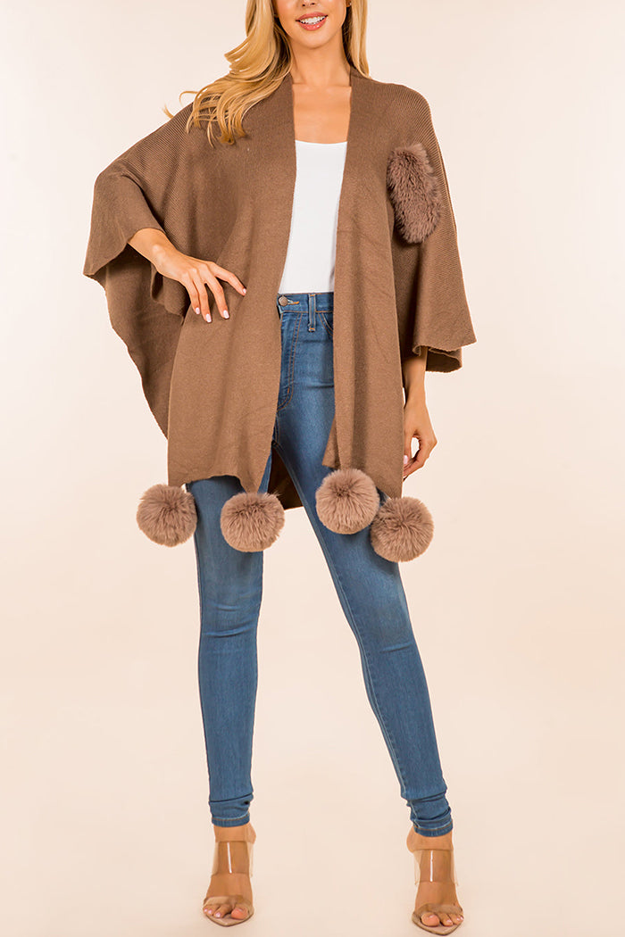 Hairball Decoration Solid Color Wrap