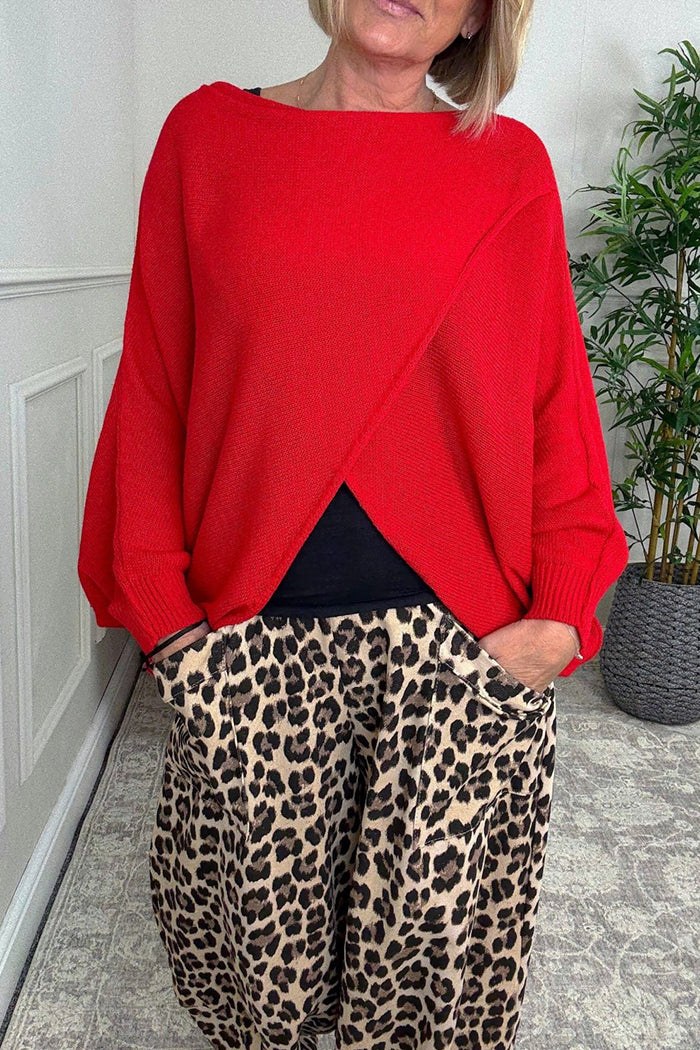 Batwing Drape Knit Jumper