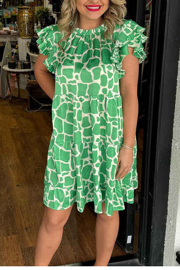 Casual Pleated Sleeve Dress