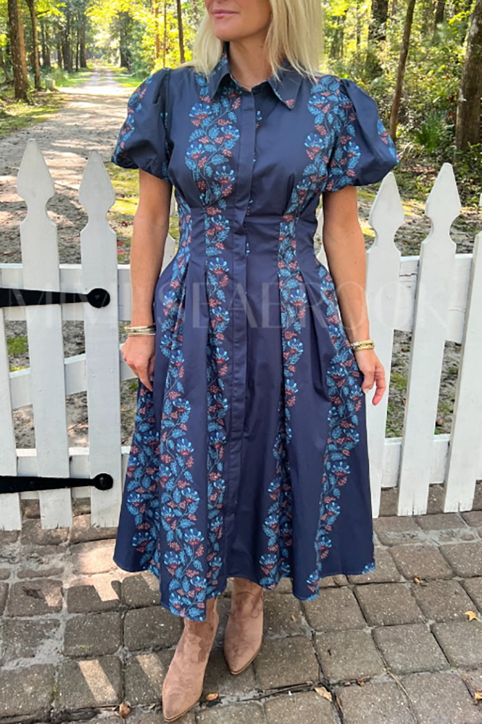 Puff Sleeve Floral Dress