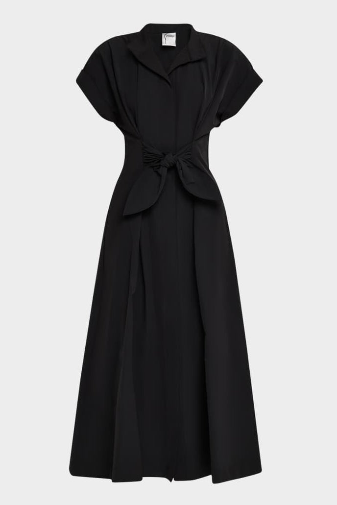 Tie-Waist Midi Shirtdress