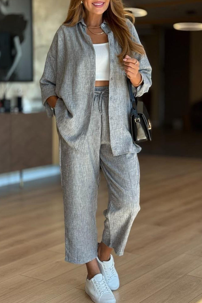 Casual Two-Piece Shirt Set