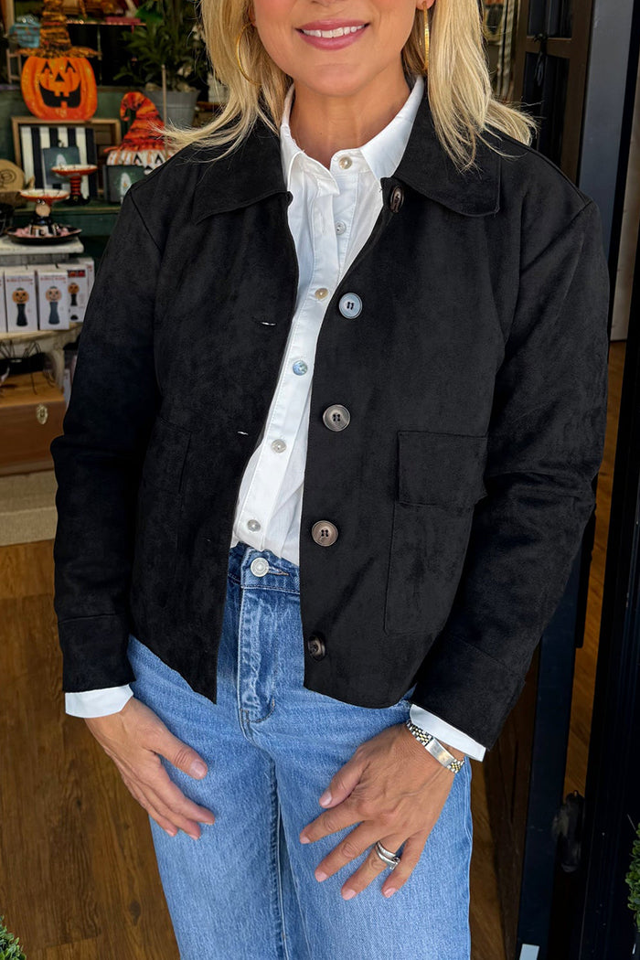 Casual Button Pocket Jacket