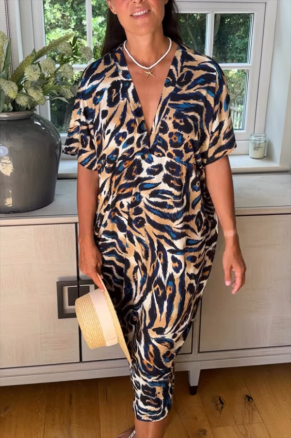 Casual Animal Pattern Dress
