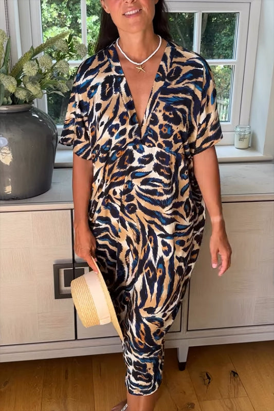 Casual Animal Pattern Dress