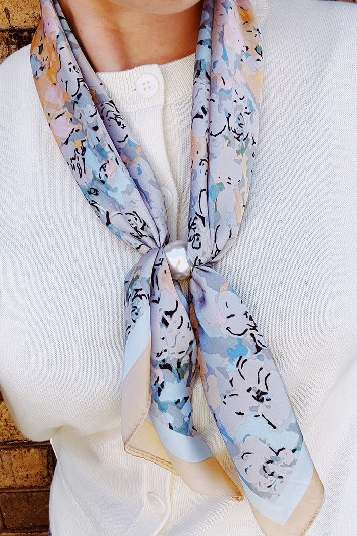 Magnetic Pearl Scarf With Ring
