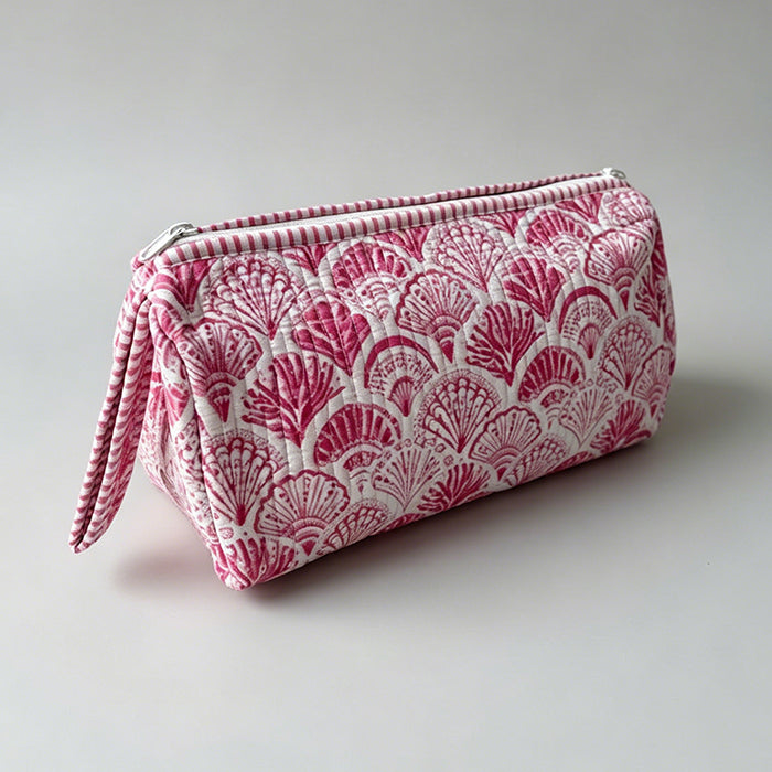 Print Quilted Makeup Bag