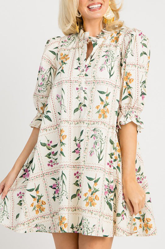 Botanic Blocks Swing Dress