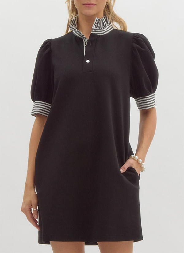 Sadie Stripe Collar Mini Dress