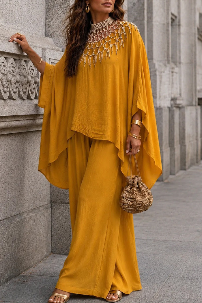 Batwing Sleeve Top & Pants Set