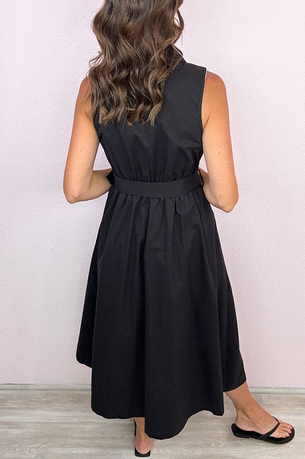 Removable Belt Pocket Dress