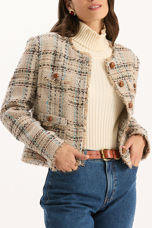 Casual Fringed Detail Jacket