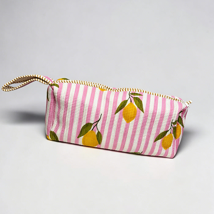 Print Quilted Makeup Bag
