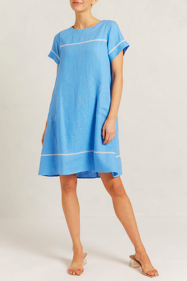 Casual Linen Pocket Dress