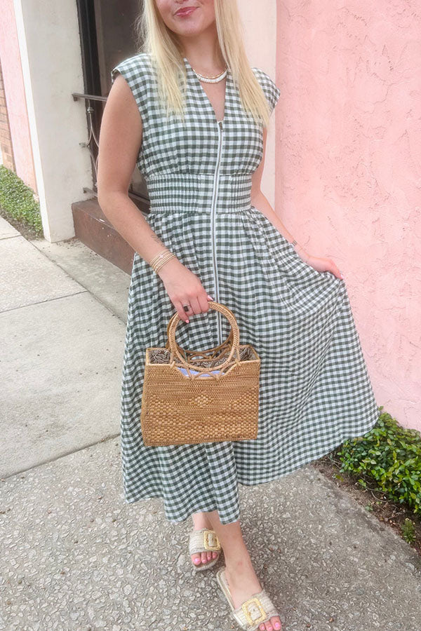 Casual Zipper Pocket Dress