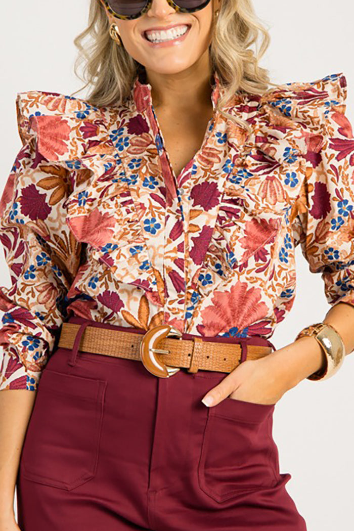 Casual Floral Harvest Blouse