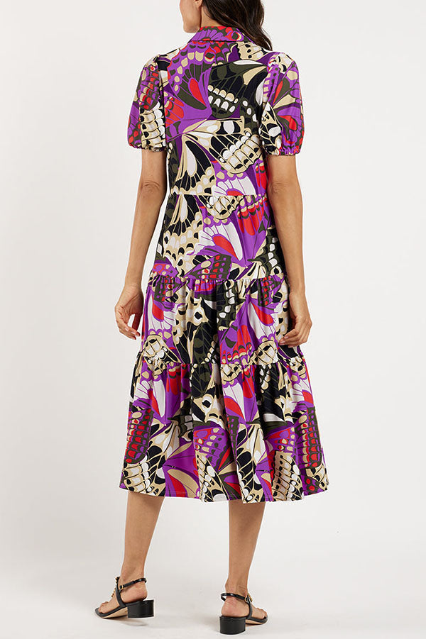 Bohemian Puffed Sleeve Dress