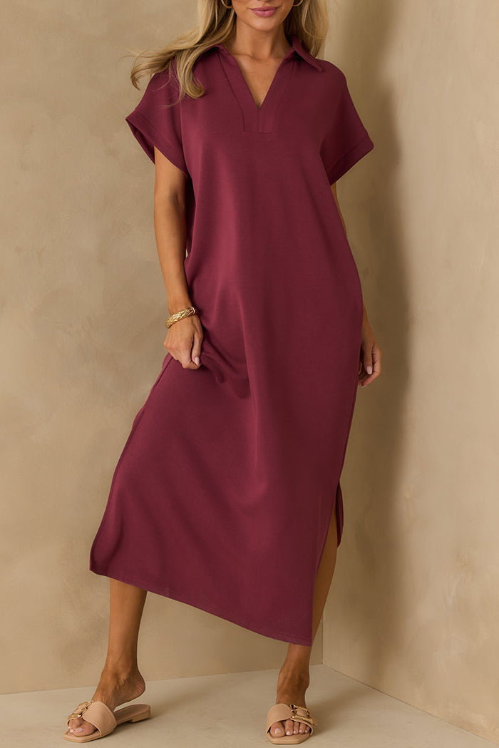 Casual Solid Color Pocket Dress
