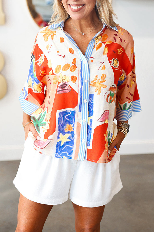 Casual Button Front Top