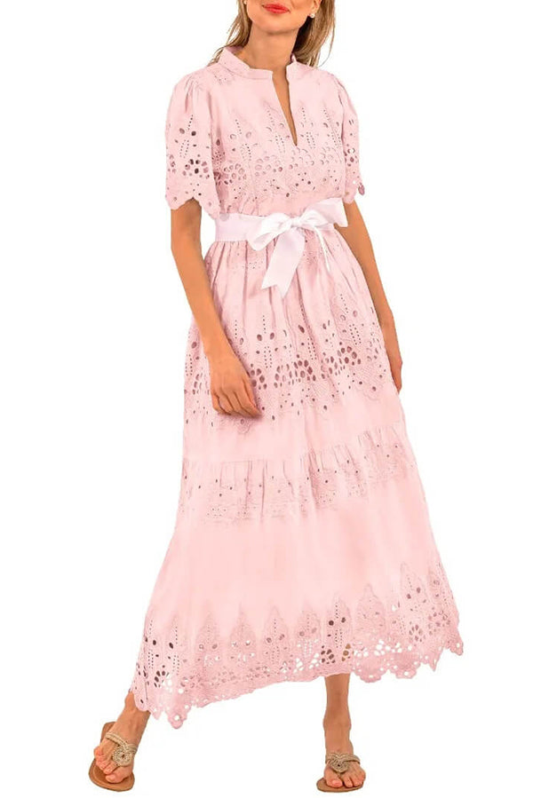 Casual Solid Color Mesh Dress